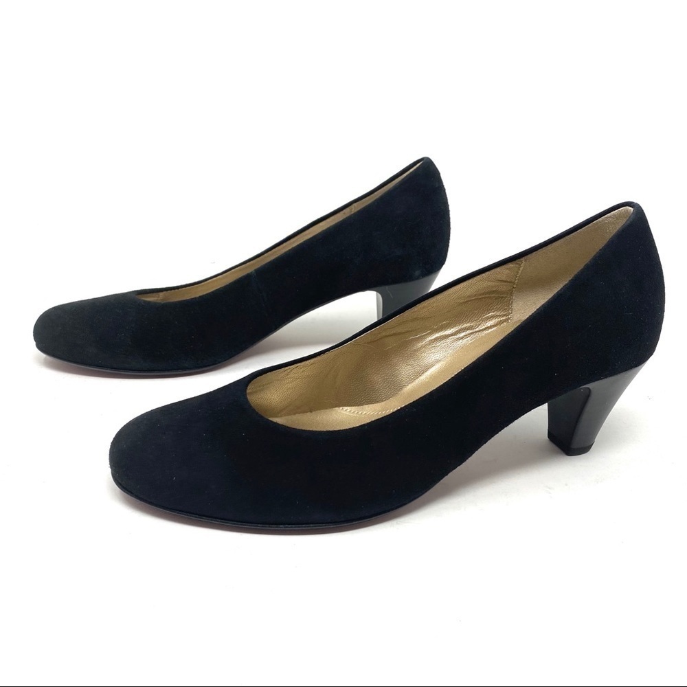 Gabor Black suede Vesta S Court Shoes with Red Bottoms - Picture 3 of 10